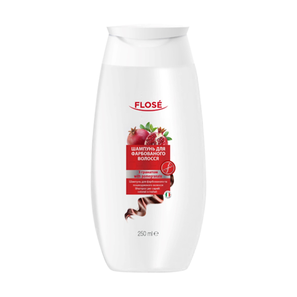 Шампунь Flose Colored Hair Shampoo With Pomegranate для фарбованого та пошкодженого волосся, 250 мл