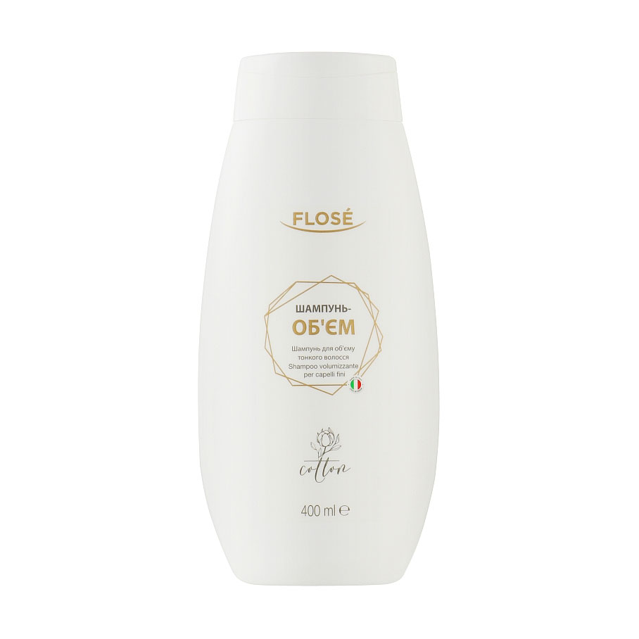 Шампунь Flose Cotton Volume Shampoo Об'єм, для тонкого волосся, 400 мл